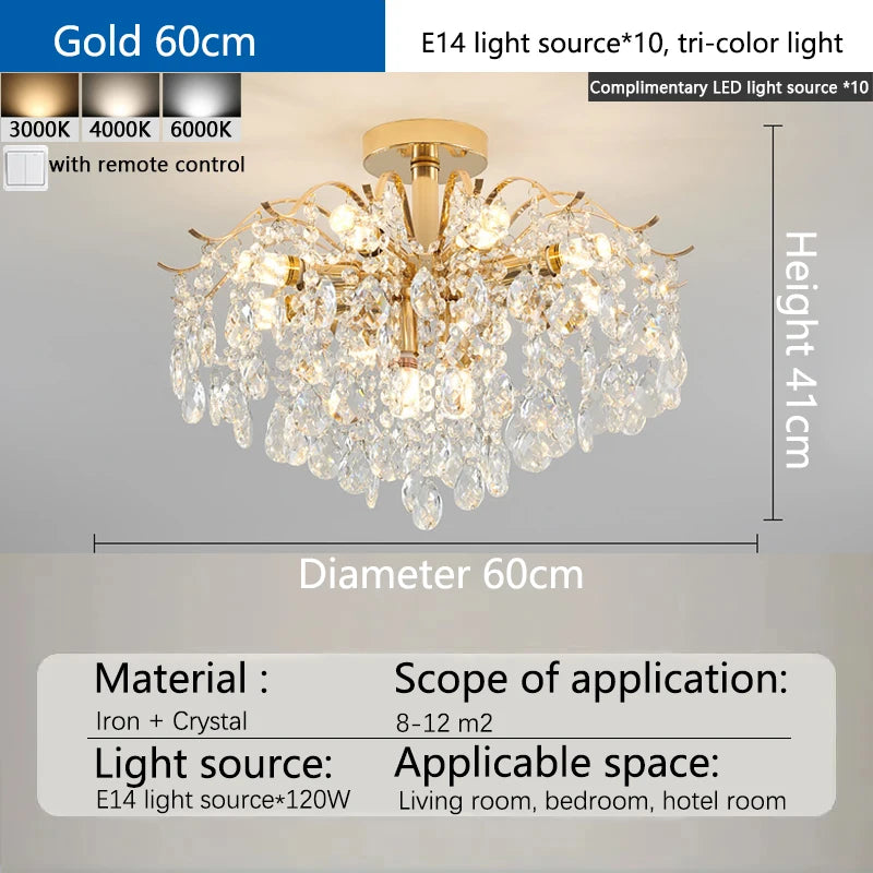 Crystal E14 Pendant Chandelier