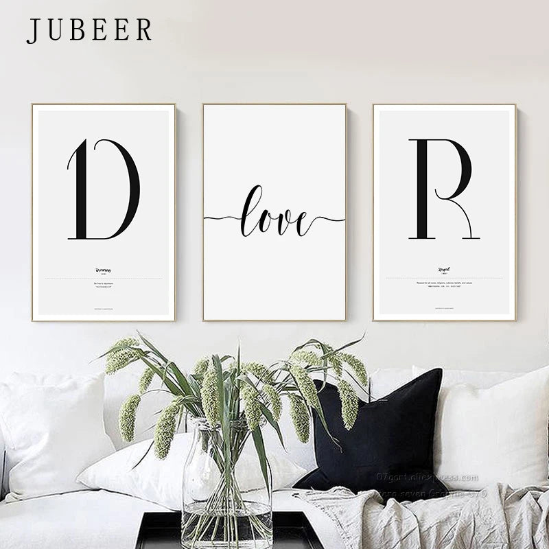 Nordic Love Quote Canvas