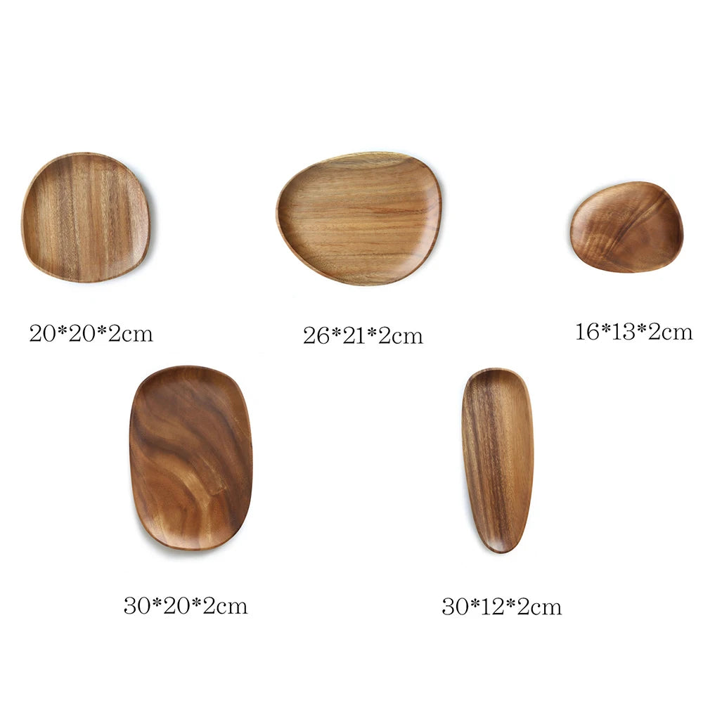 Irregular Solid Wood Tray