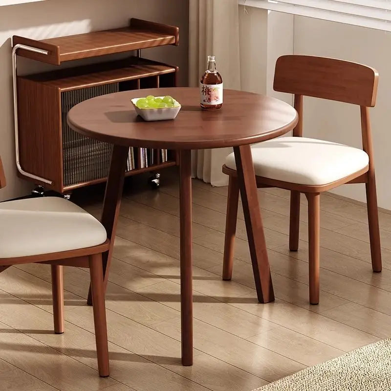 Rubber Wood Round Coffee Table