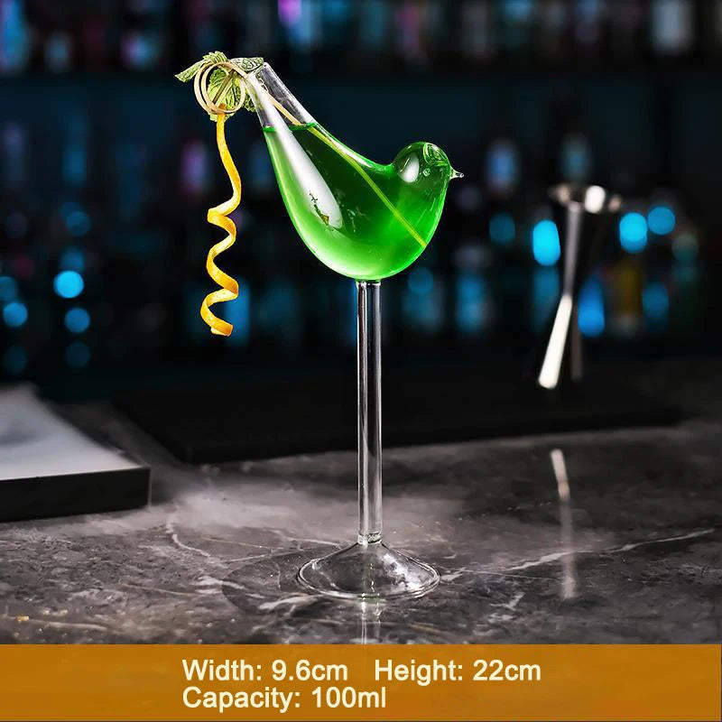 Sculptural Bird Cocktail Glass