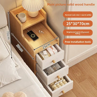 Bedside table Extremely narrow bedside crevice shelf bedside side low cabinet