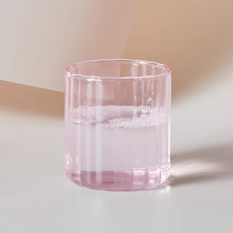 Ribbed Heatproof Glass Mug