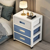 Modern Minimalist Style Bedside Table - a Portable Storage Rack That Saves Space, Equipped with 3 Drawers, Suitable for Bedrooms and Living Rooms. Simple Style, Suitable for Storing Clothes and Various Items in the Living Roo