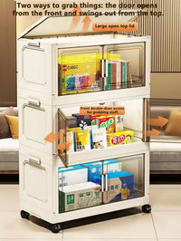 Large Capacity Multifunction Folding Storage Cabinet Dustproof Wardrobe Closet Organizer Easy-to-Install Storage Boxes
