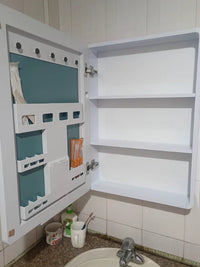 Corner Round Aluminium Mirror Cabinet – Wall Mounted Bathroom Storage