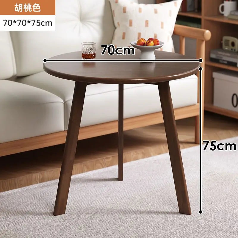 Rubber Wood Round Coffee Table