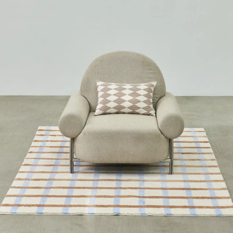 Modern Plaid Plush Rug