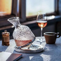 Rotating Crystal Wine Decanter