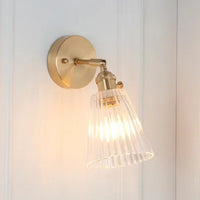 Brass Glass Wall Sconce