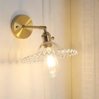 Brass Glass Wall Sconce