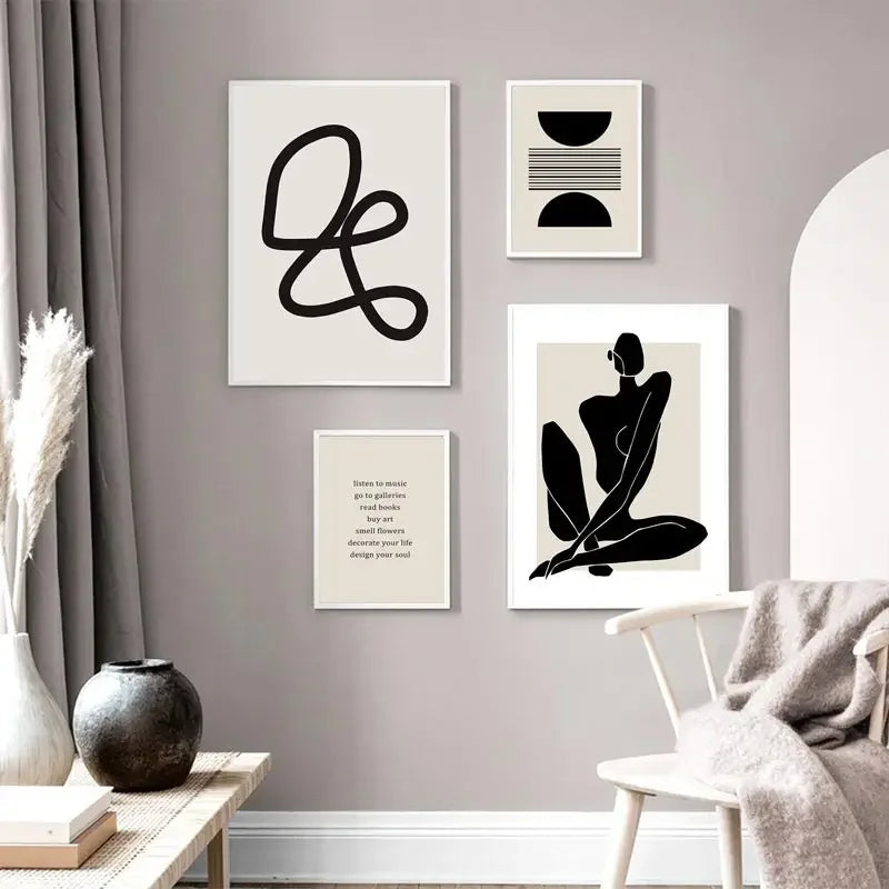 Abstract Boho Line Canvas
