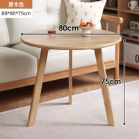 Rubber Wood Round Coffee Table
