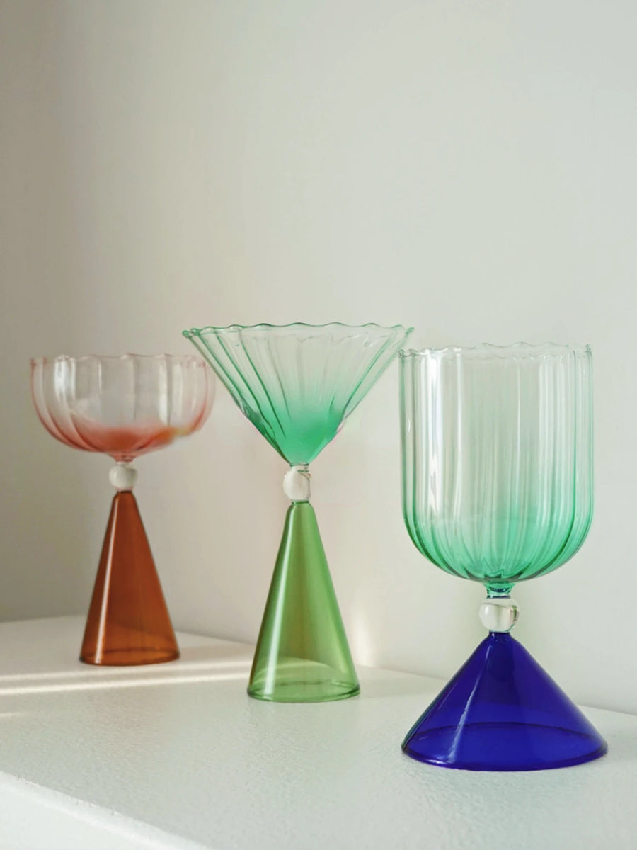 Amber Champagne Coupe Glass