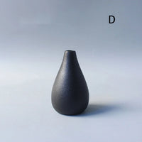Japanese Black Ceramic Vase