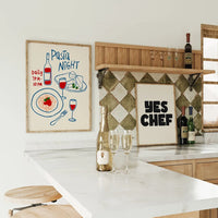 Wine Cheese Kitchen Canvas