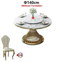 Round Marble Dining Set