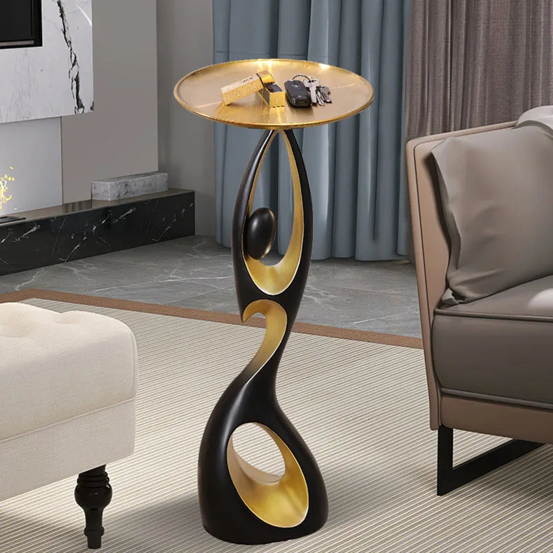 Abstract Resin Side Table