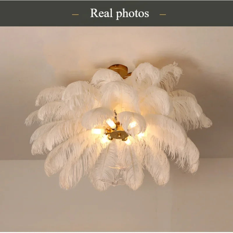 Feather Ostrich Pendant Light