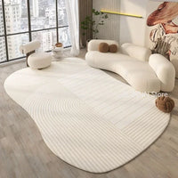 Irregular Oval Plush Rug
