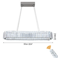 Dimmable Crystal Ring Chandelier