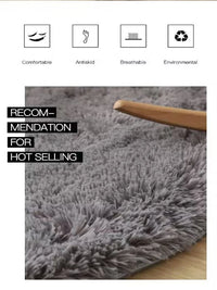 Round Fluffy Bedroom Rug