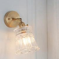 Brass Glass Wall Sconce