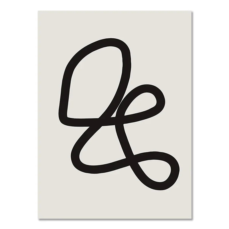 Abstract Boho Line Canvas