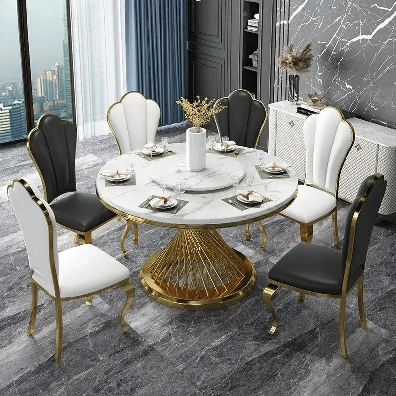 Round Marble Dining Set