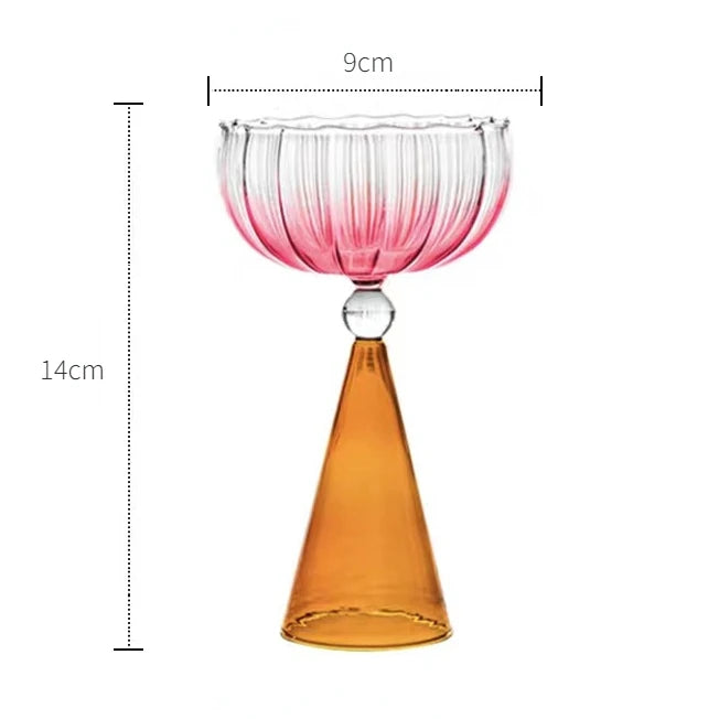 Amber Champagne Coupe Glass