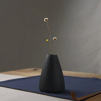 Japanese Black Ceramic Vase