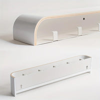 Modern Wall Coat Rack with Hidden Hooks & Shelf. Space-Saving, Solid Wood & Iron. For Entryway, Hallway. Easy Assembly.