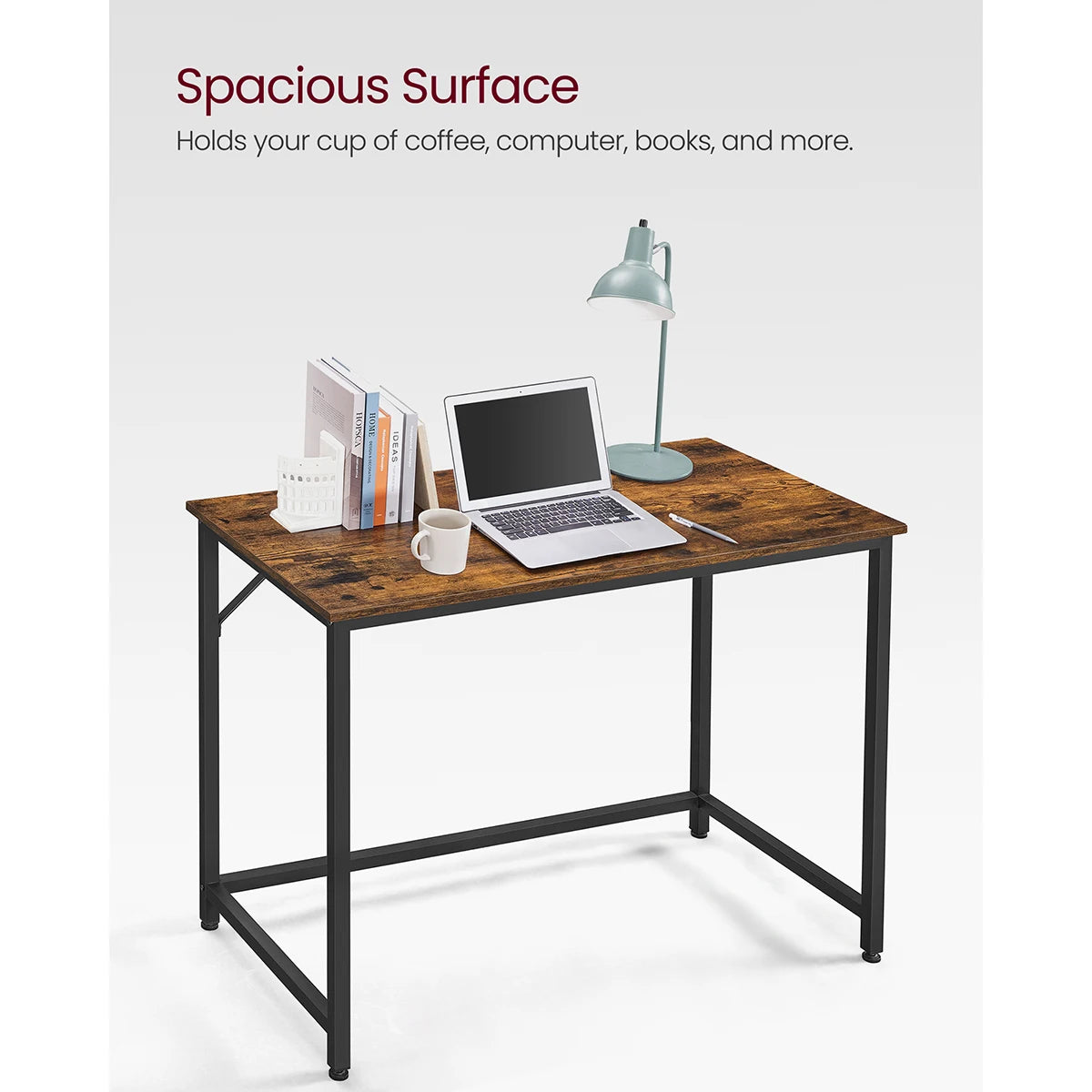 VASAGLE Computer Desk, Small Office Desk and Workstation, Work Desk for Home Office, Study, Bedroom, 50 x 100 x 76 cm