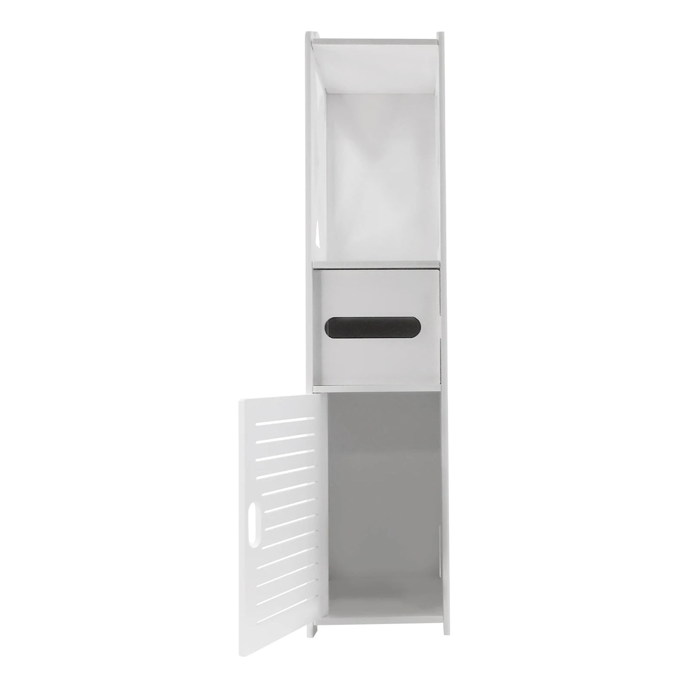 Bathroom Cabinet with Door, 80x20x12cm, Slim and Tall, PVC Material Waterproof, Easy to Install, Easy to Clean,