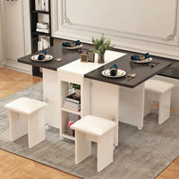 Folding Four Chair Dining Set