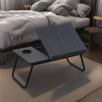 Multifunctional Lazy Table Portable Foldable Bed Table Height Adjustable Computer Desk with Cup Holder for Bed Office