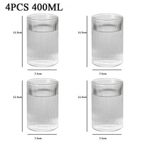 Vertical Ribbed Drinking Glass