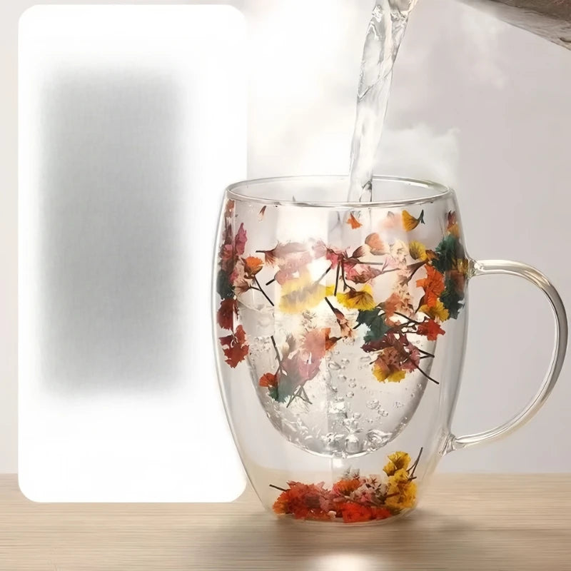 Dried Flower Double Glass