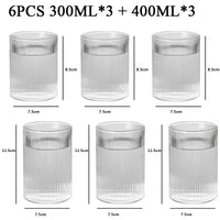 Vertical Ribbed Drinking Glass