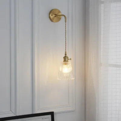 Brass Glass Wall Sconce