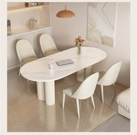 Oval Stone Dining Set