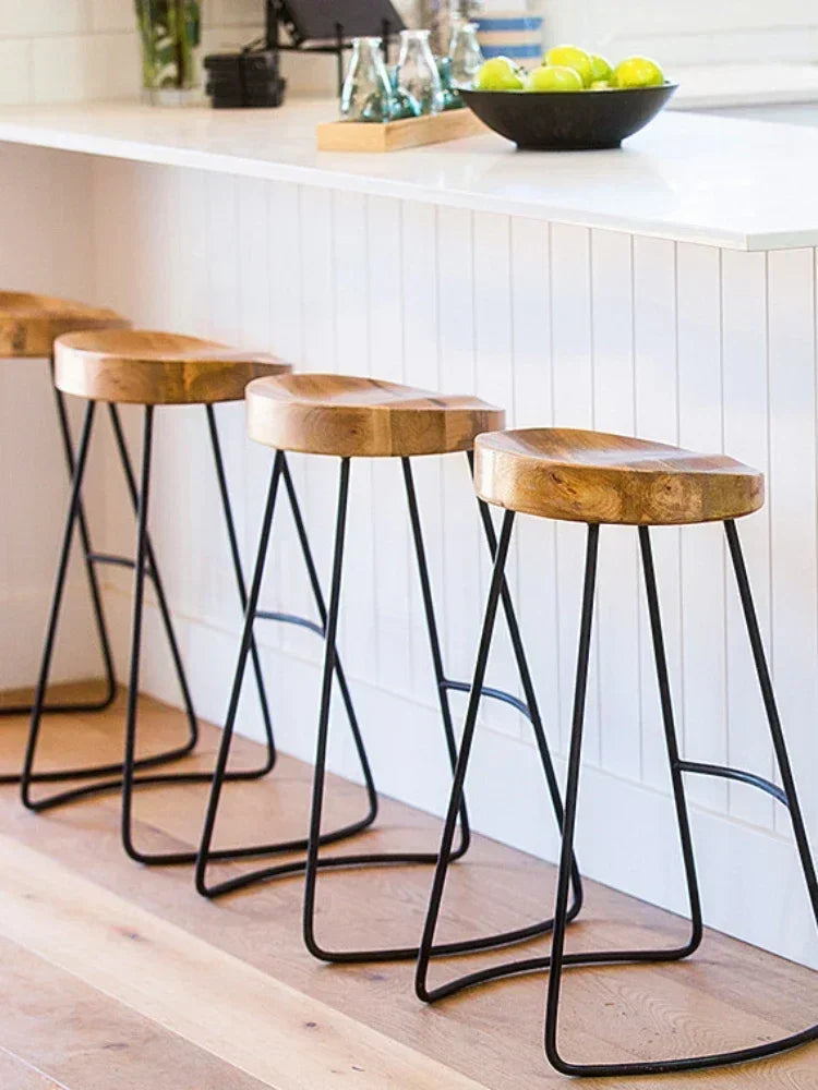 Iron Wood Bar Stool