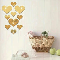 Heart Mirror Wall Stickers