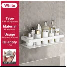 Rust-Resistant Bathroom Storage Shelf