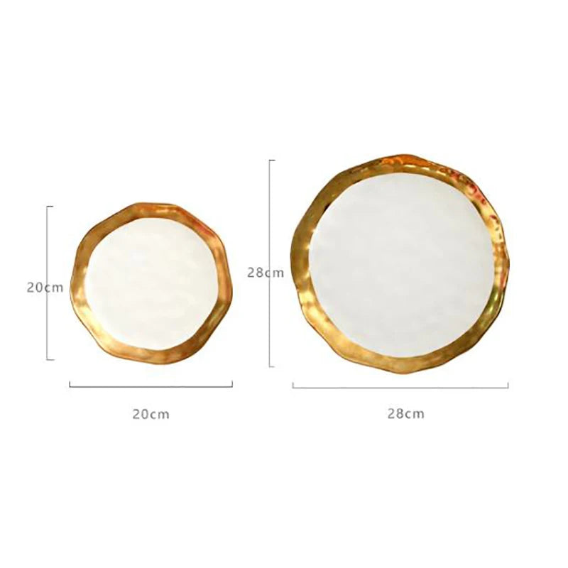 Gold Rim Porcelain Plate