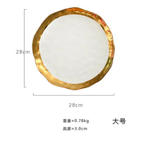 Gold Rim Porcelain Plate