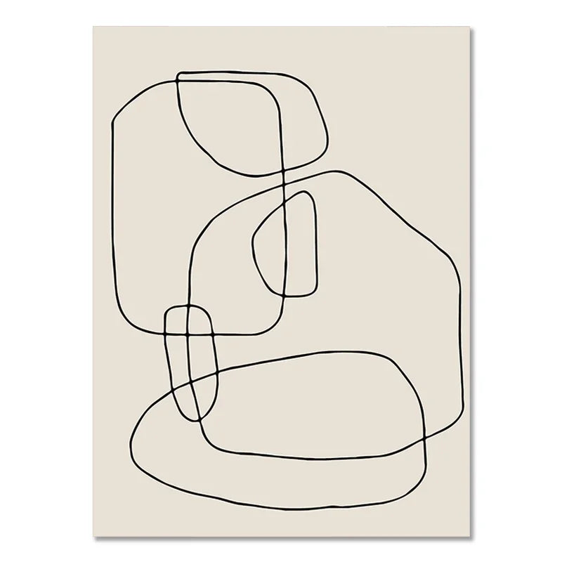 Abstract Boho Line Canvas