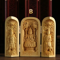 Carved Boxwood Buddha Statue