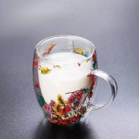 Dried Flower Double Glass