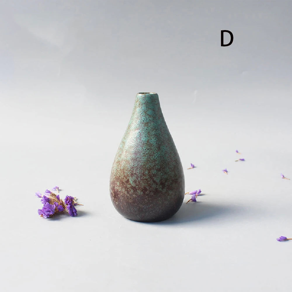 Japanese Black Ceramic Vase